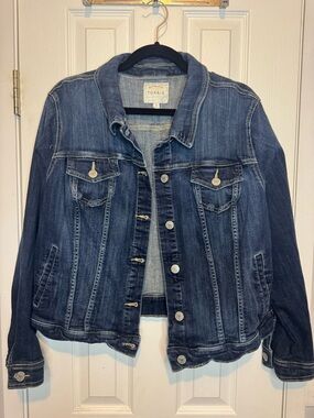 torrid Dark Blue Washed Denim Jacket